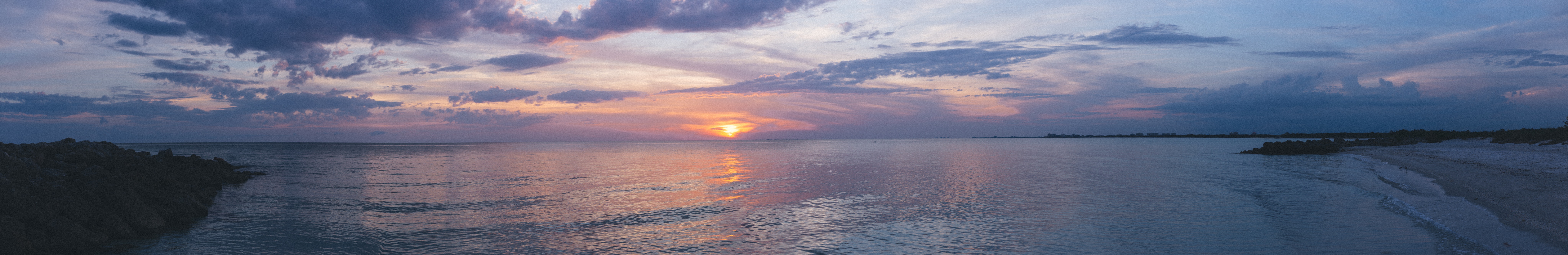 Beach clouds dawn